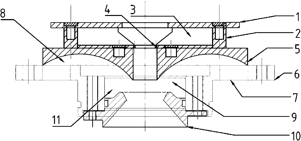 Multilevel free-type gas atomization spraying tray with gas self-circulation function