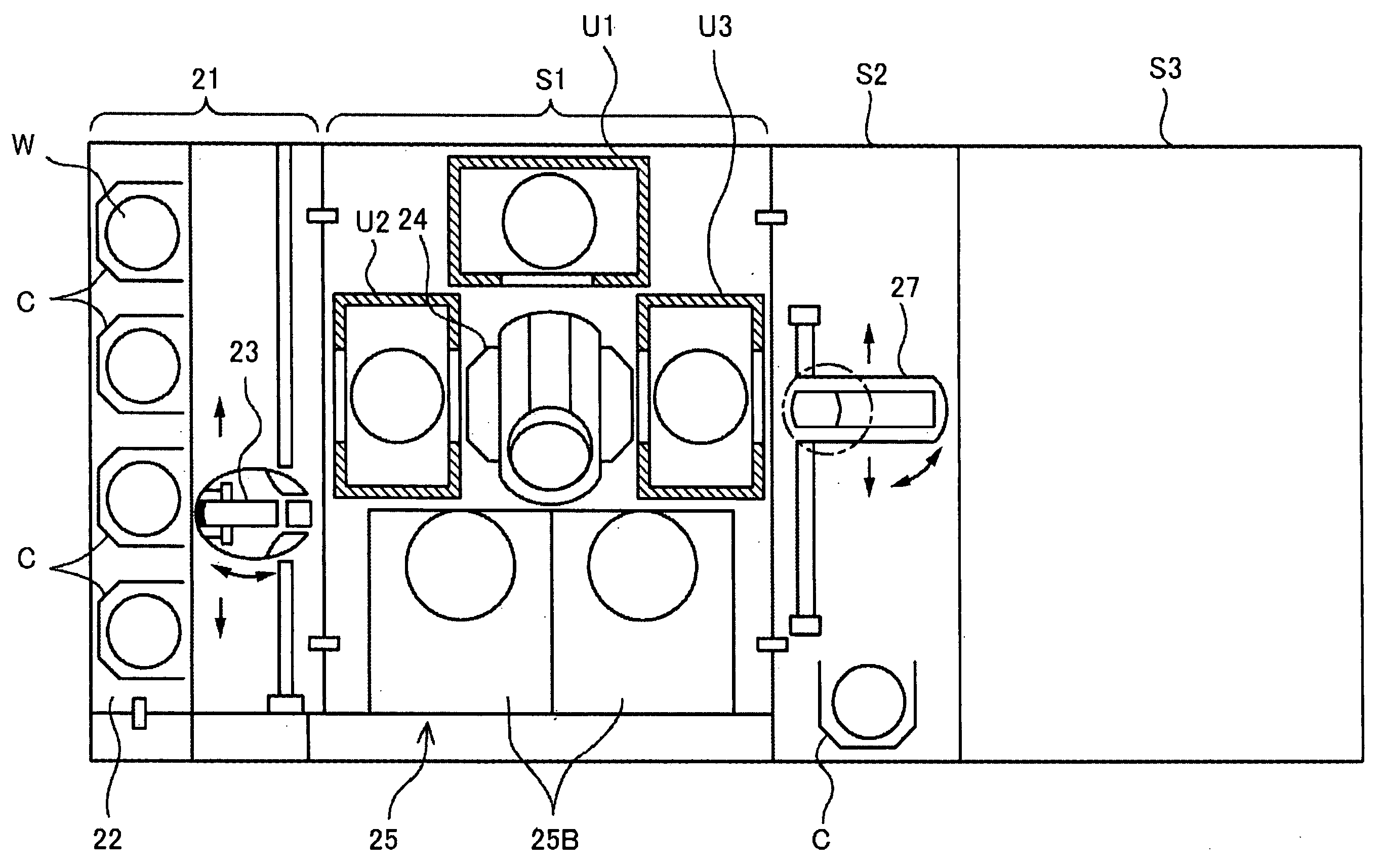 Reduced-pressure drying unit and coating film forming method