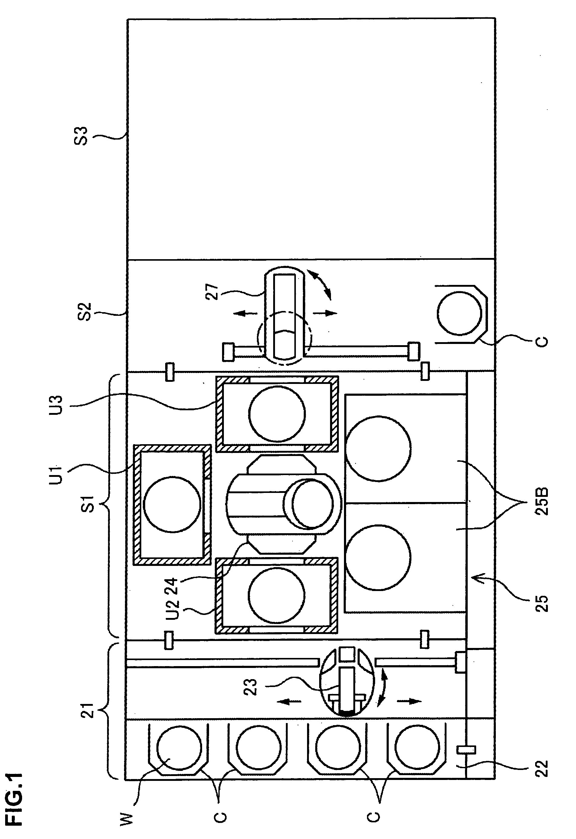 Reduced-pressure drying unit and coating film forming method