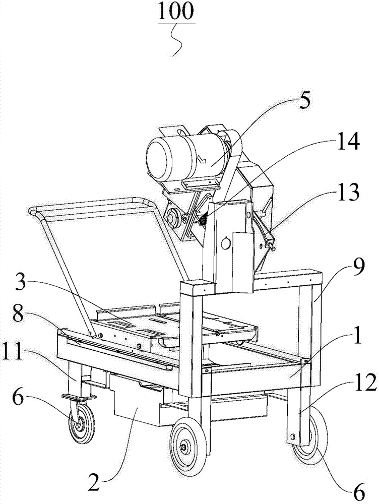 Improved movable cutting machine