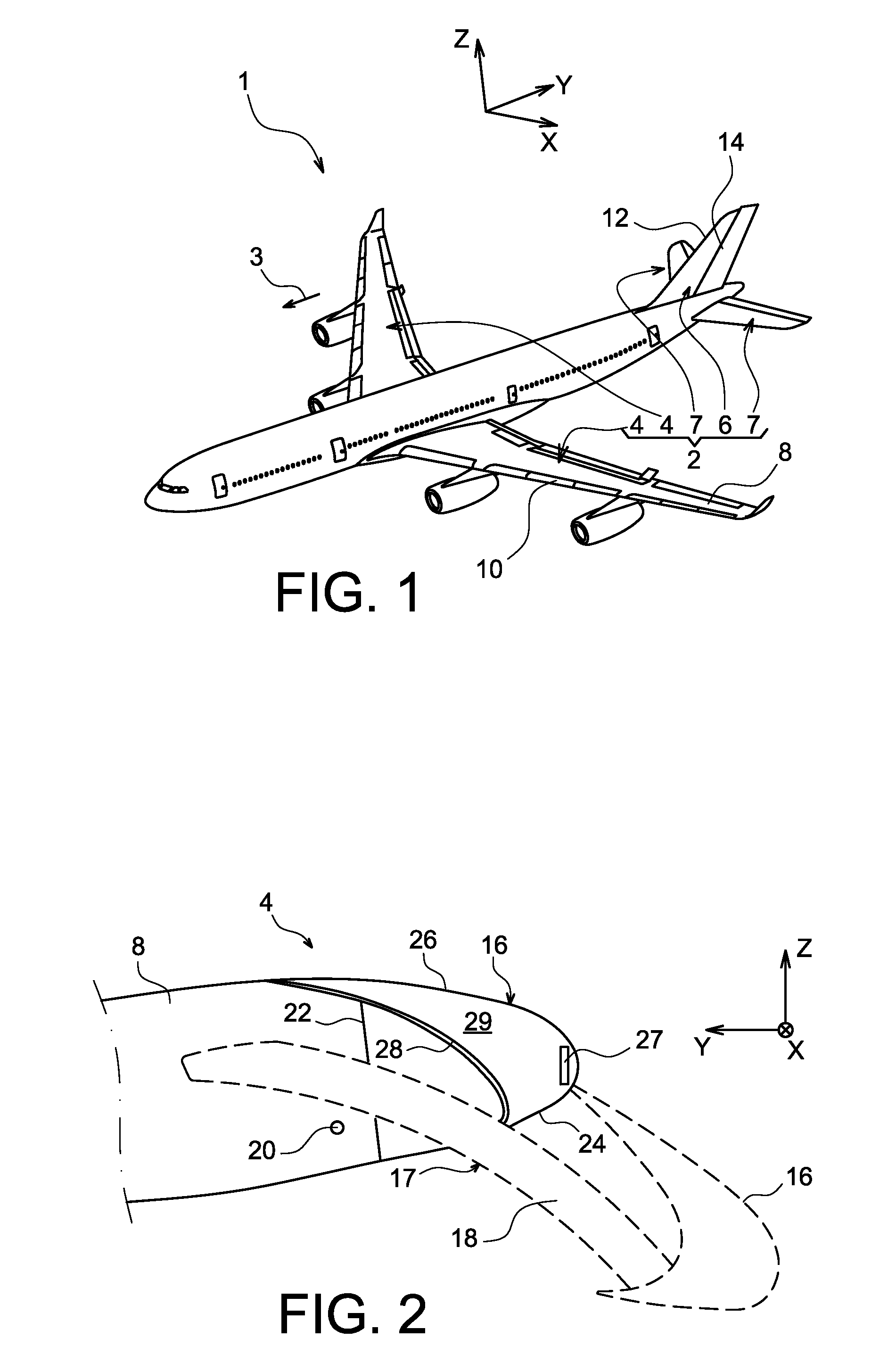 Cable carrier chain for leading edge mobile slat for an aircraft wing