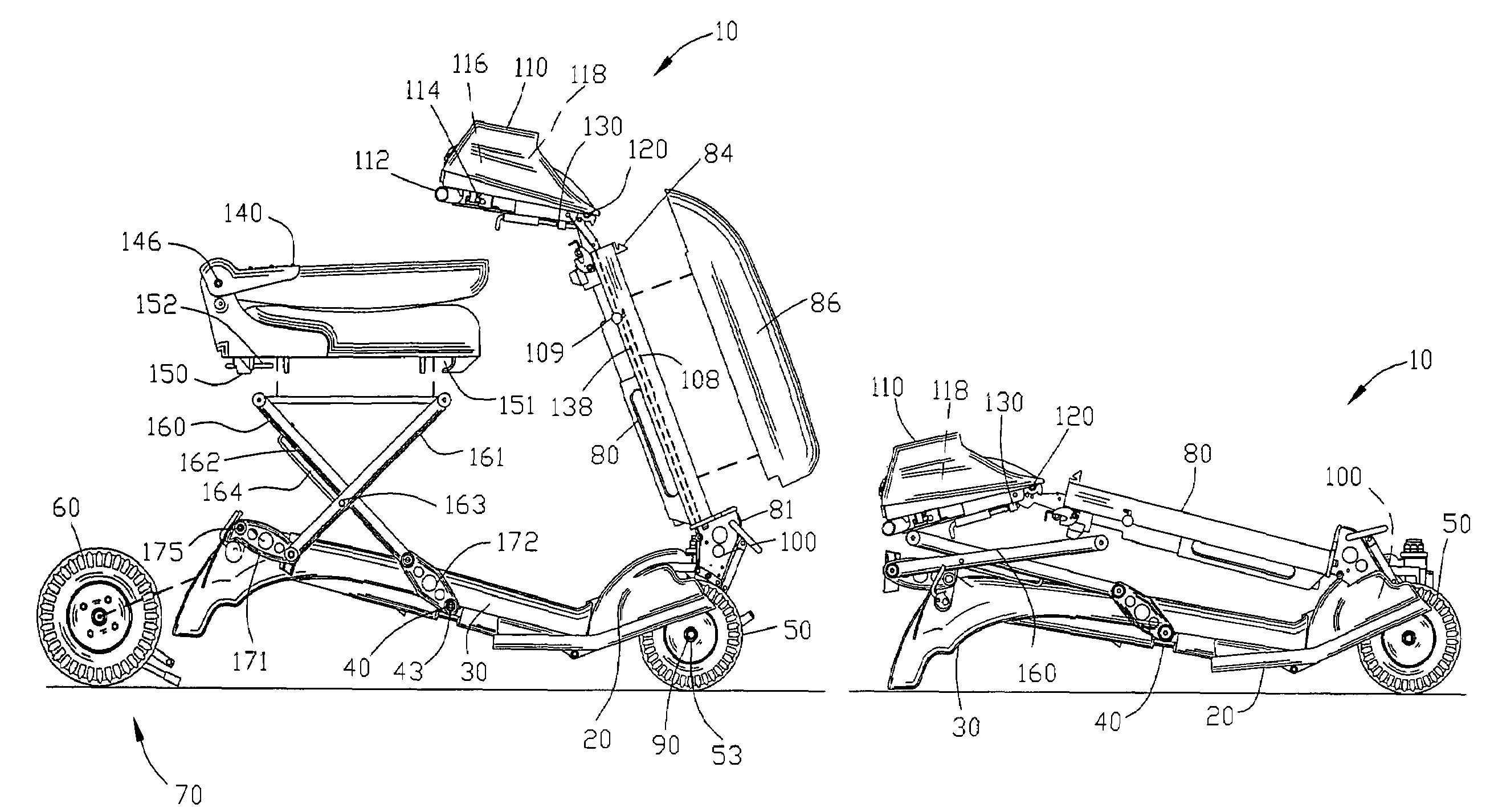 Foldable personal mobility vehicle