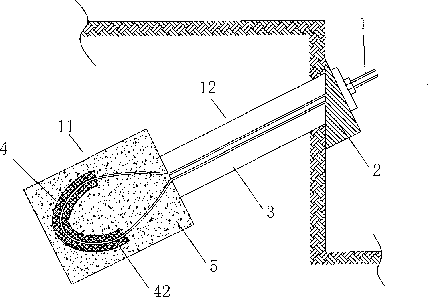 Rotating anchor rod of a rod and construction method thereof