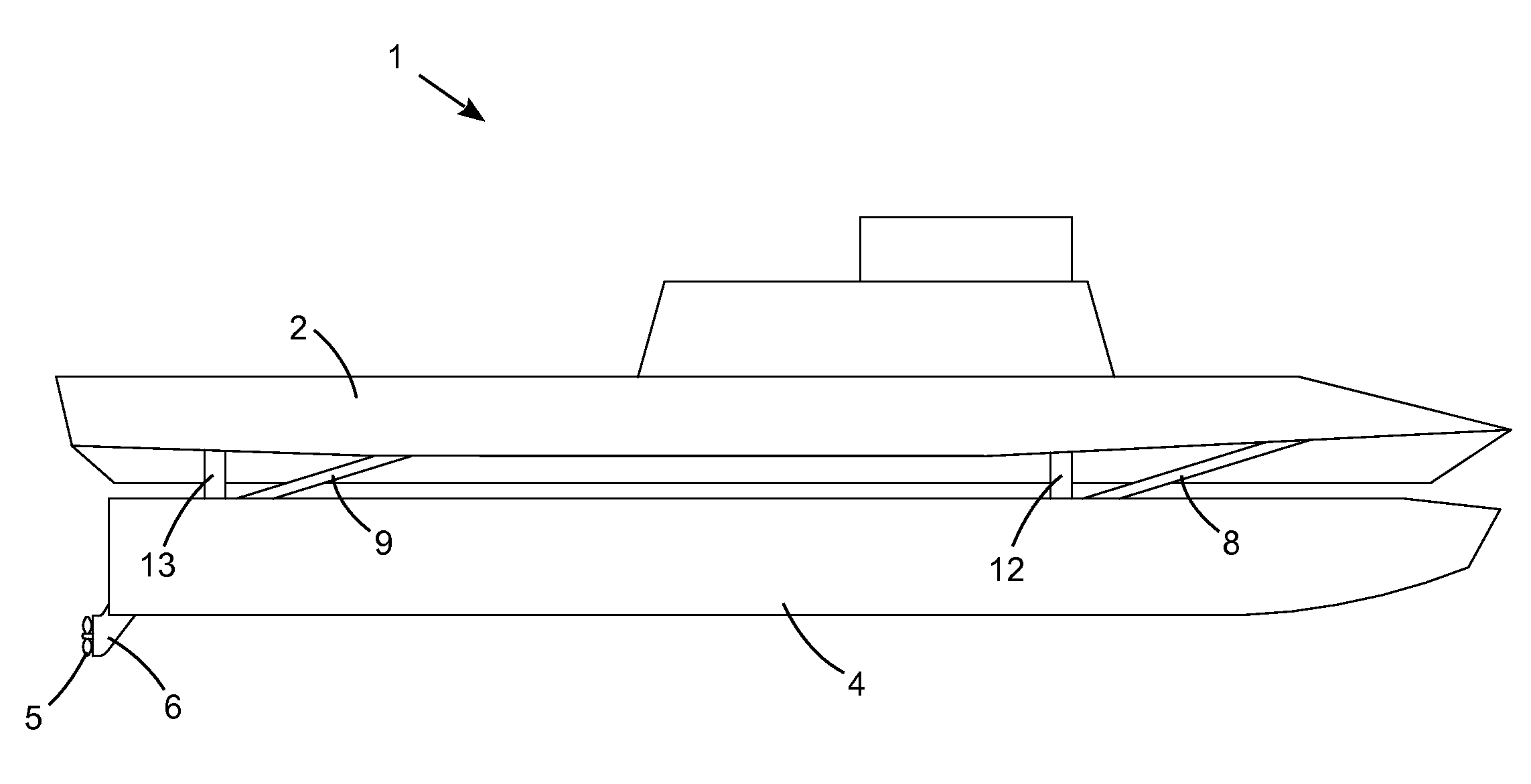 Multi-hulled water craft including suspension