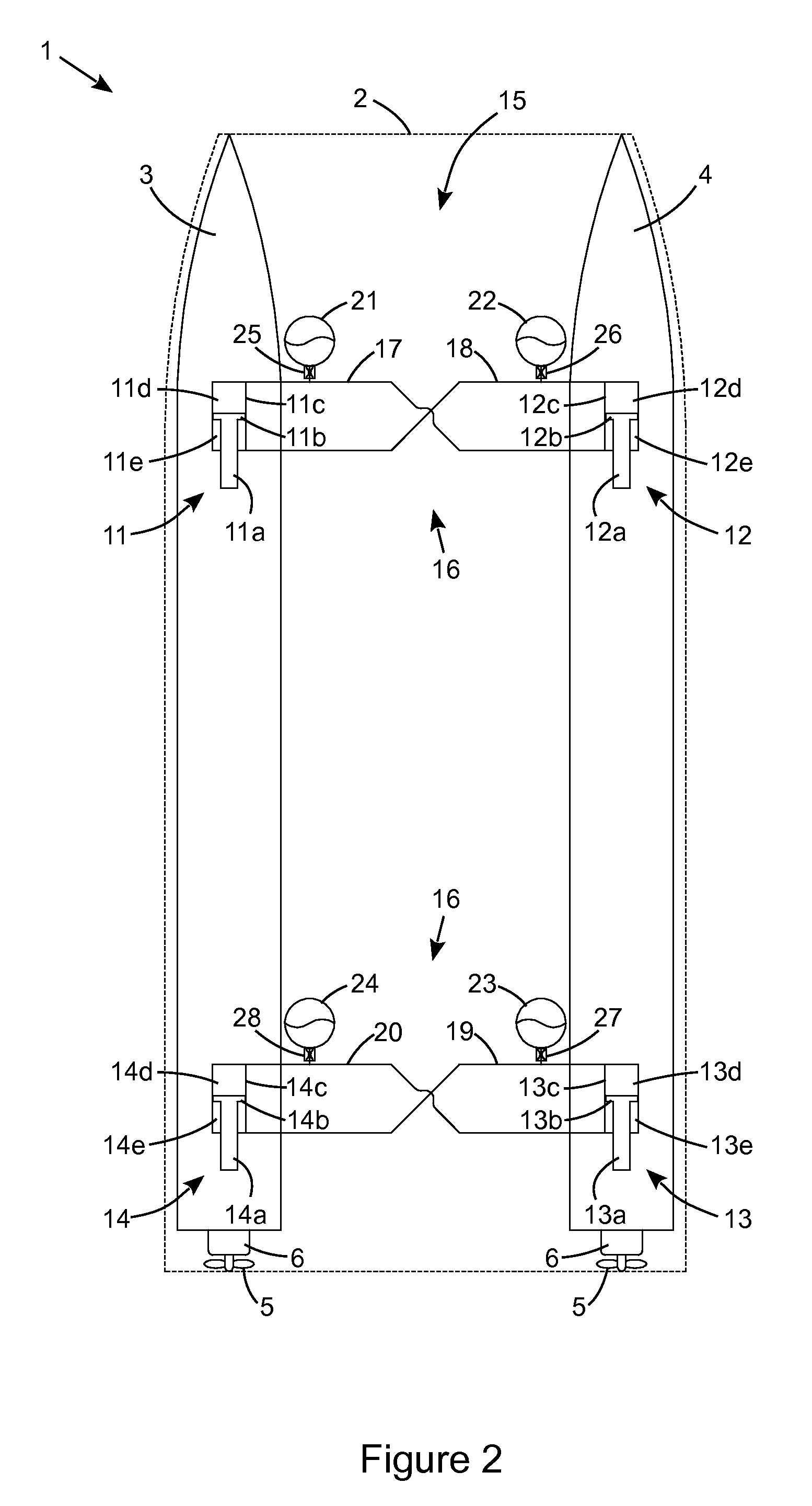 Multi-hulled water craft including suspension