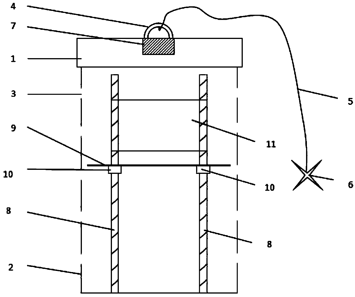 Passive enrichment equipment for trace organic matters in river and sampling method thereof