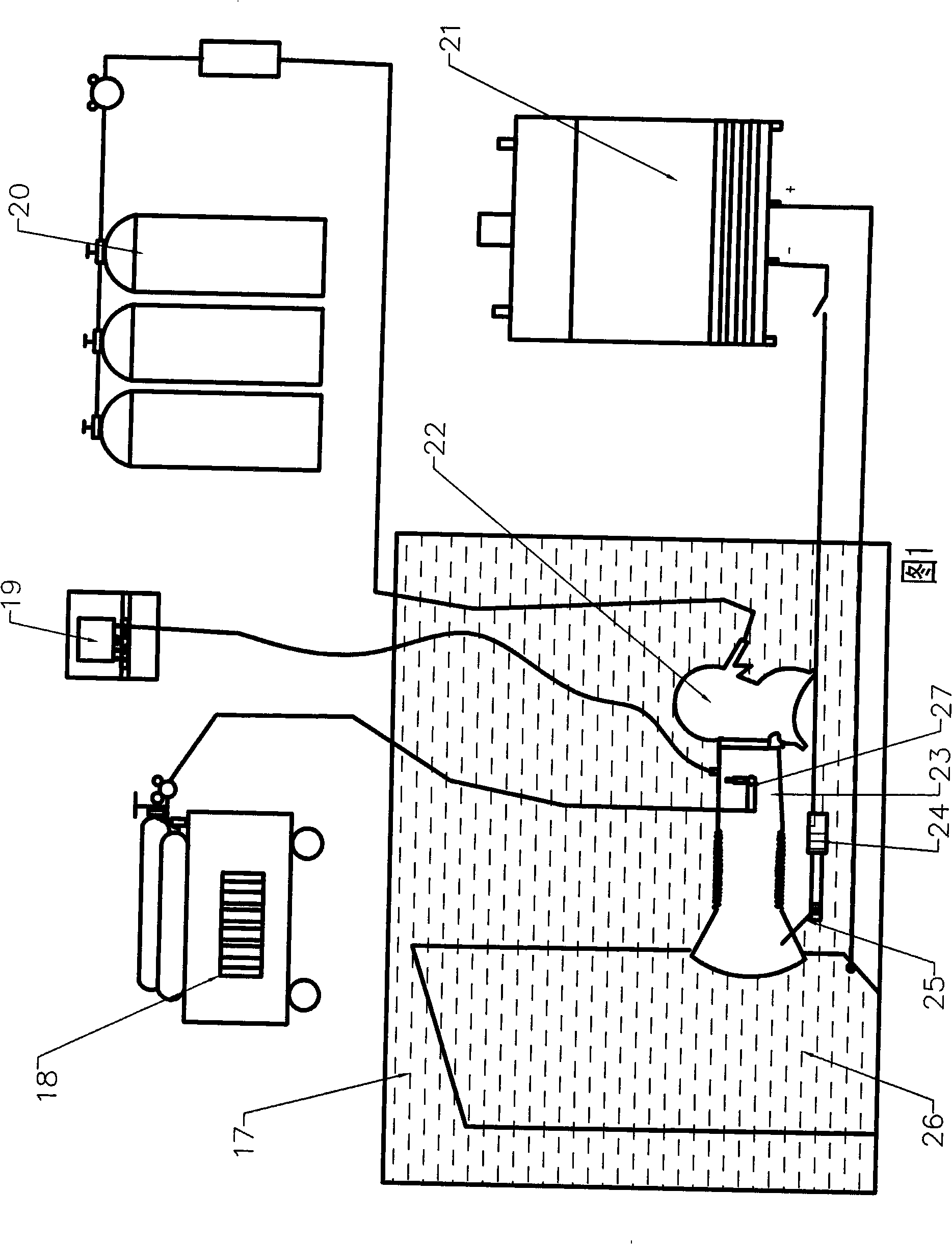 Portable underwater dry-type welding device