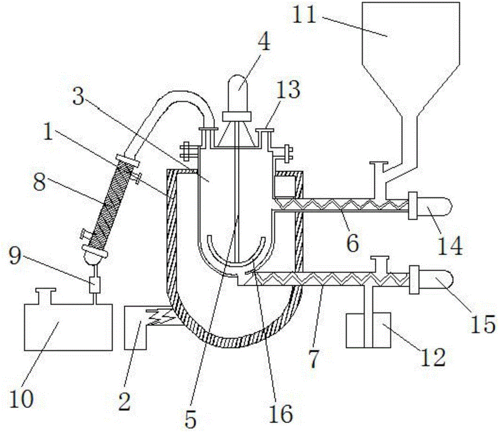 Environment-friendly continuous cracking device of waste organic glass and plastic