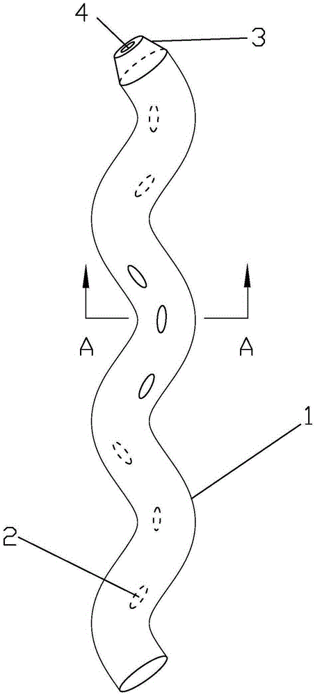 Spiral internal biliary drainage tube