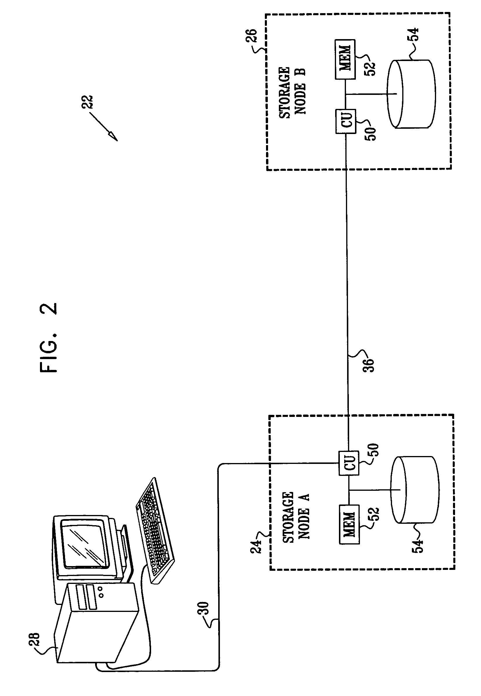 Storage system with symmetrical mirroring