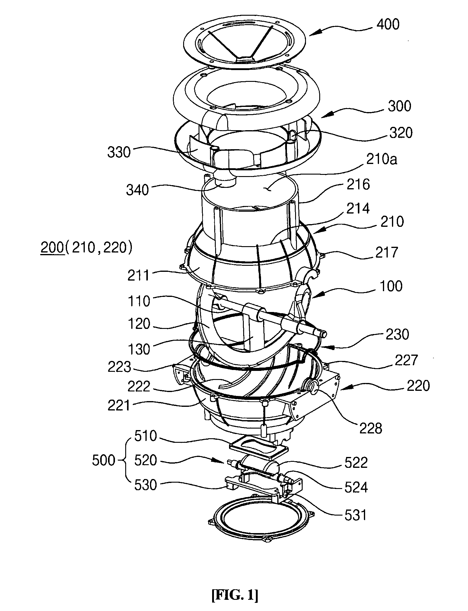 Pulverizer for food waste treatment apparatus