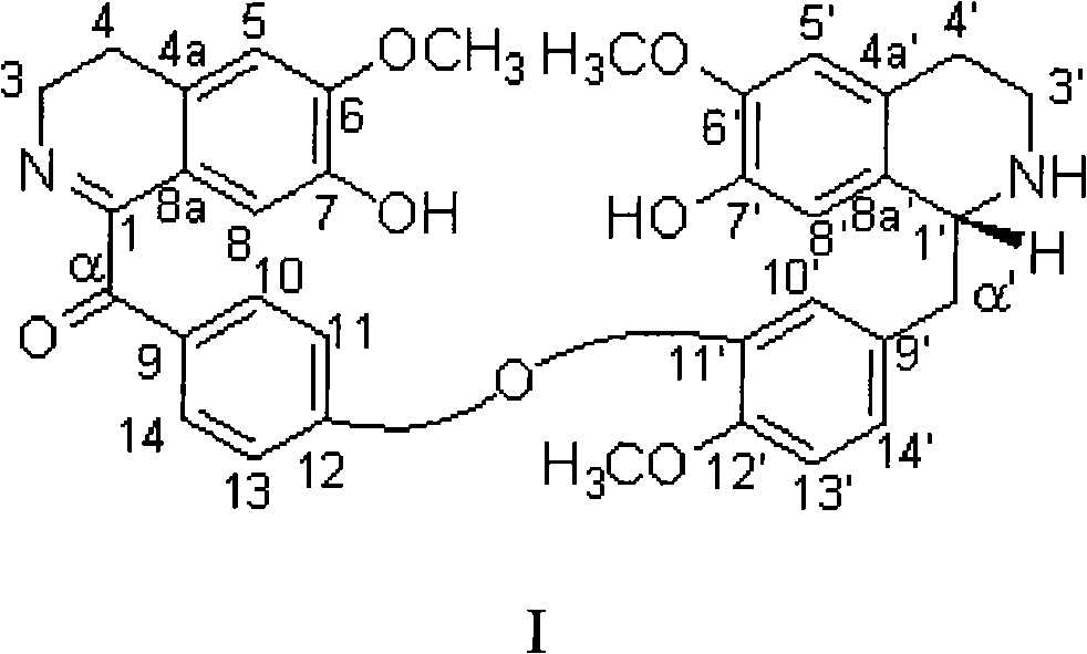 Bisbenzylisoquinoline compounds, preparation method and applications