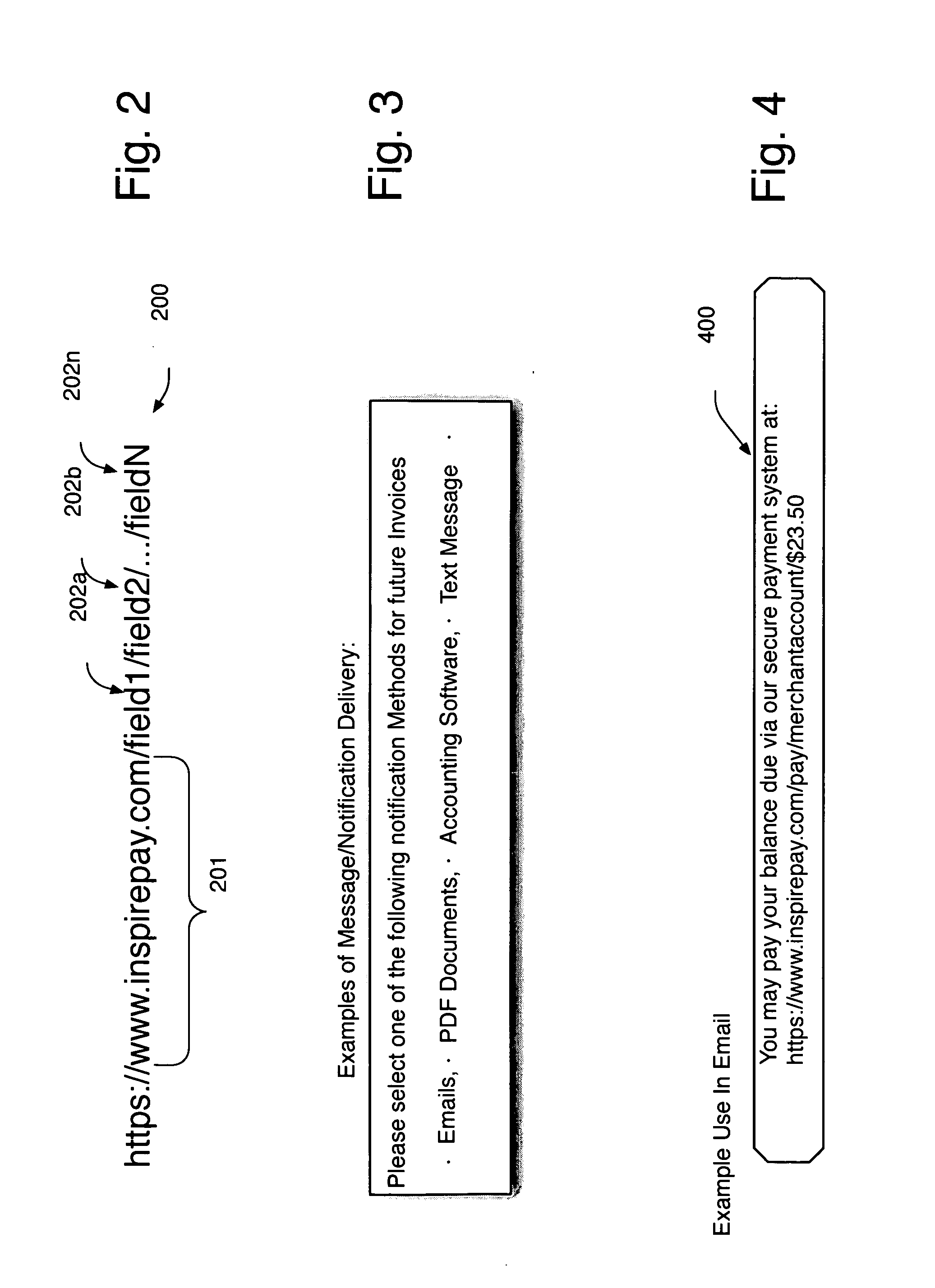 Pay by link system and method