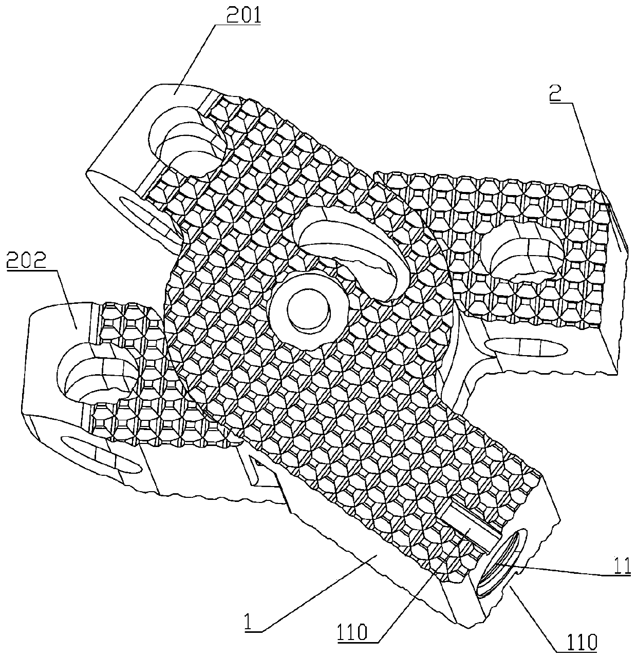 Rotary expansion type interbody fusion cage