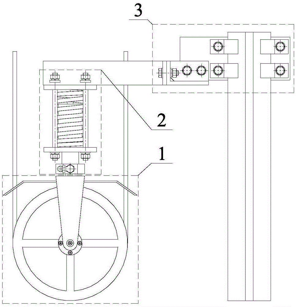 Hydraulic buffering type elevator tensioning device and tensioning method