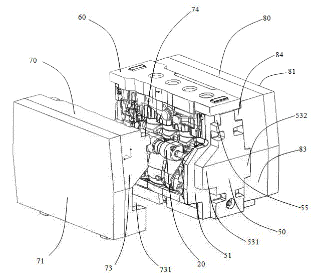 Production technology for manufacturing automobile cylinder by aid of crankcase core module