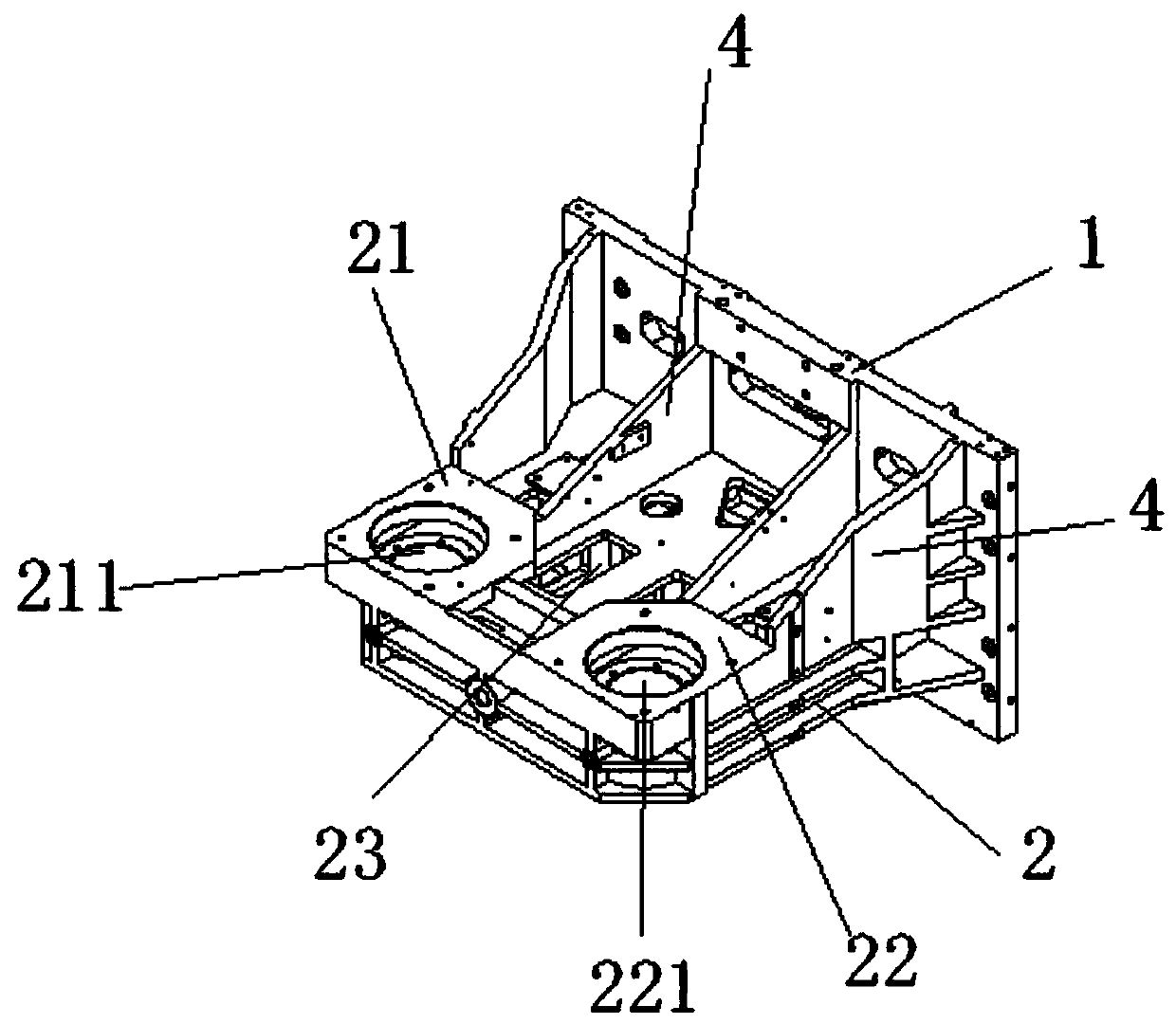 Double-spindle type spindle box body