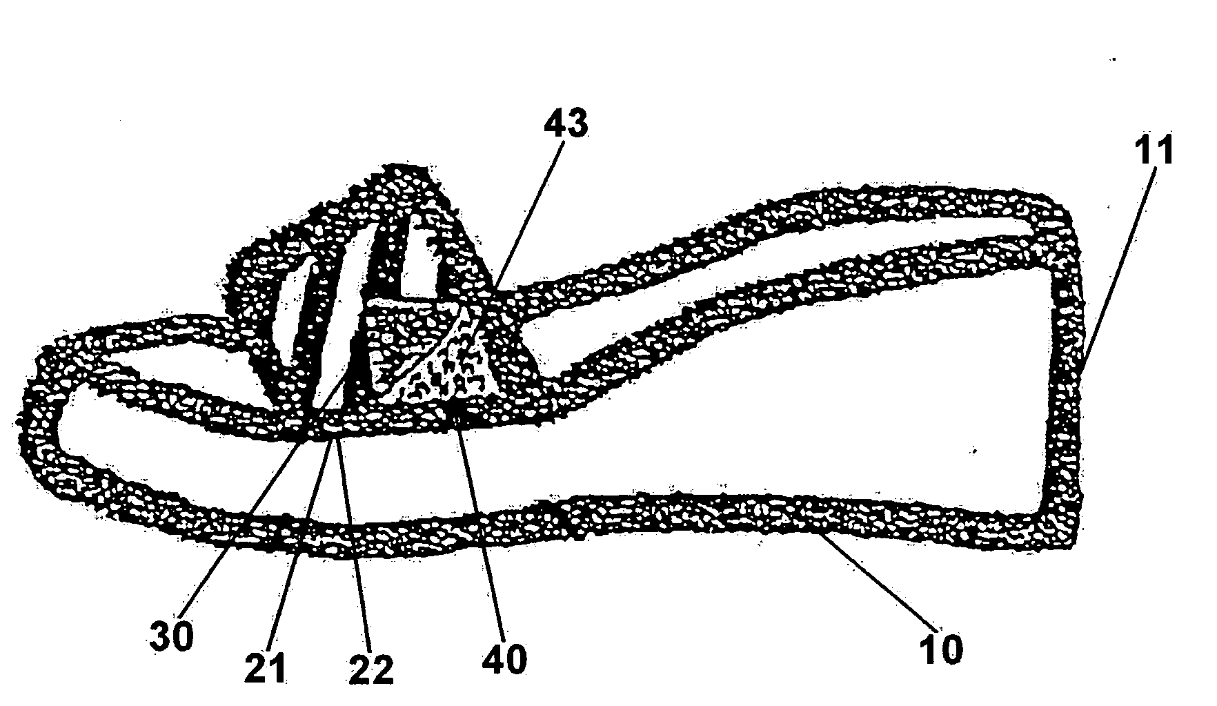 Footwear having interchangeable decorative straps and strips