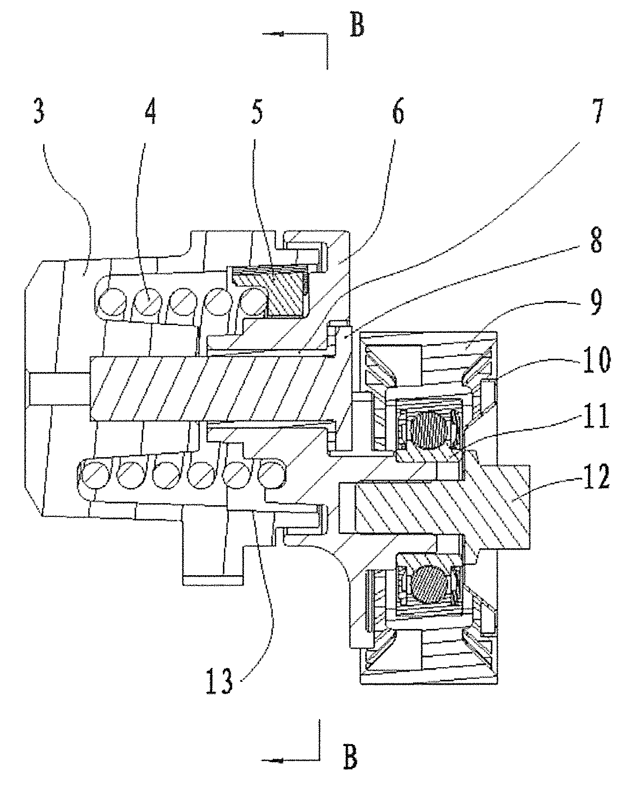 Tensioner for Engine with Large and Stable Damping and Minimum Deflection o f Shaft