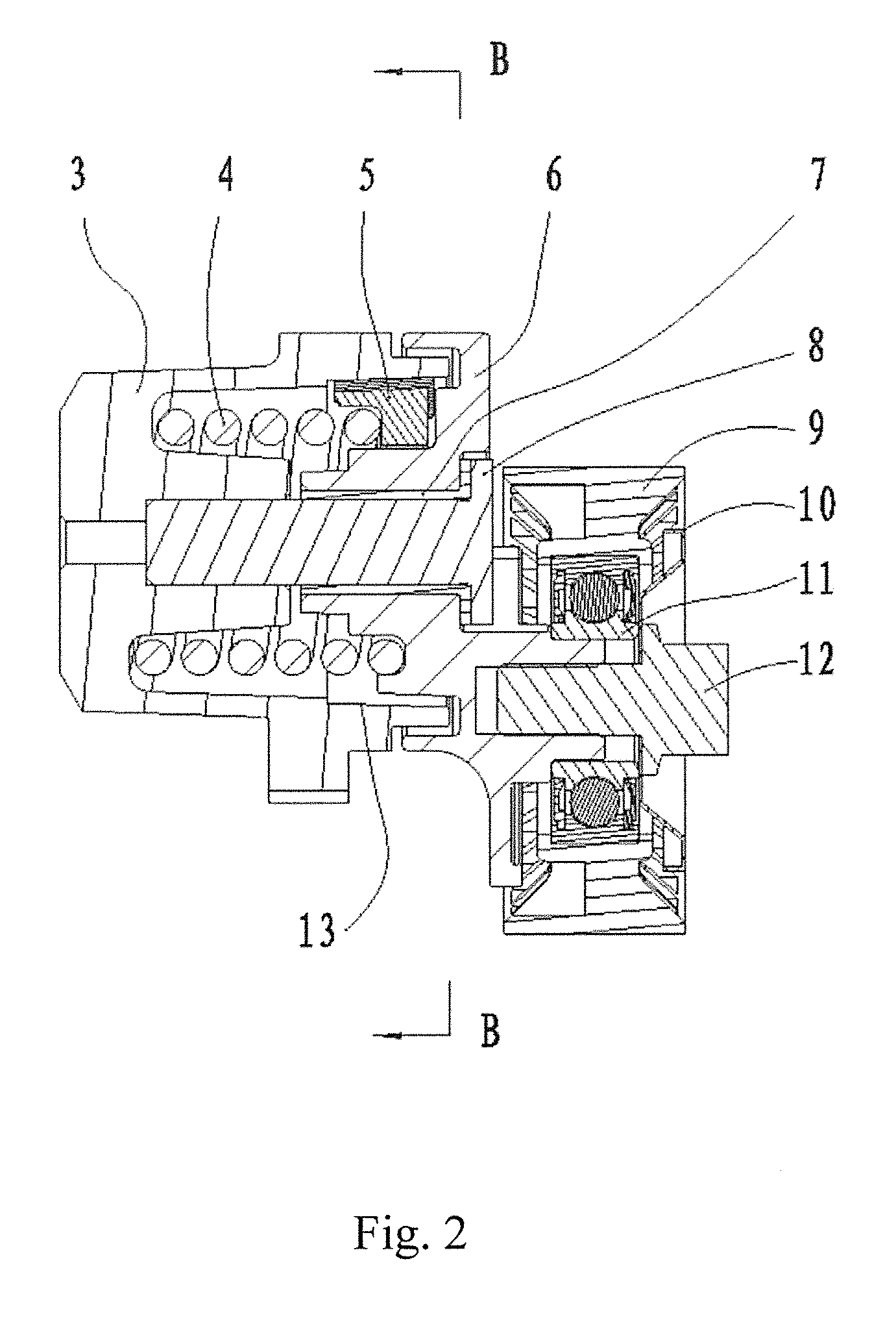 Tensioner for Engine with Large and Stable Damping and Minimum Deflection o f Shaft