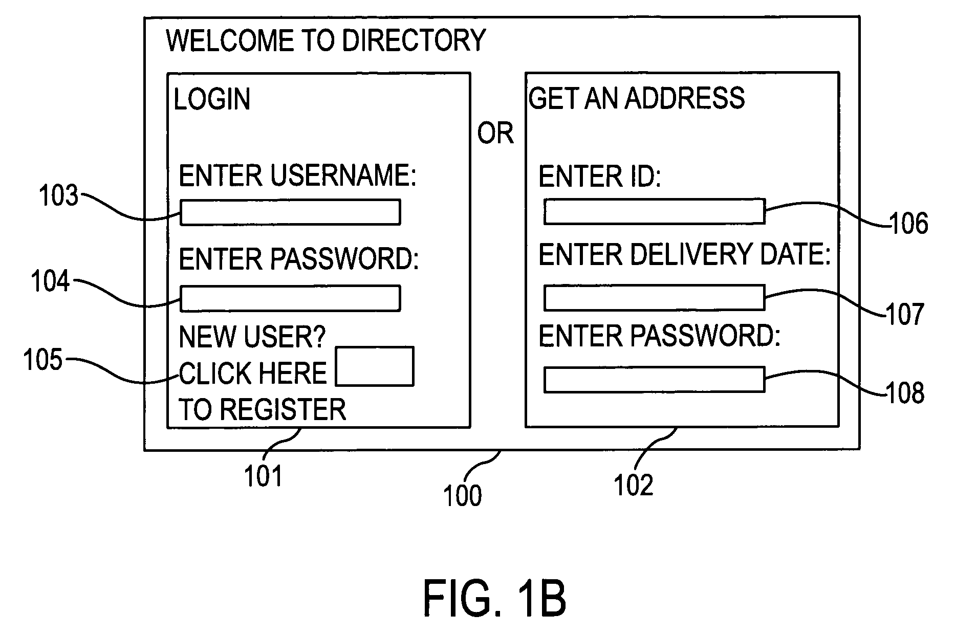 Real-time addresses for direct mail using online directories