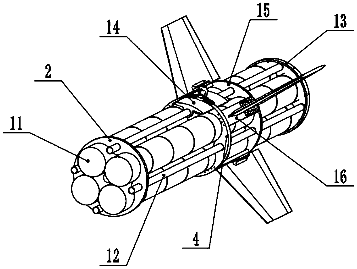 Satellite guidance firefighting cluster bomb