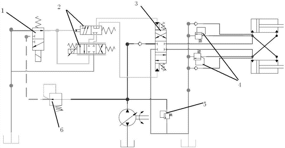 Steering flow distribution multi-way valve structure adopting closed-loop control