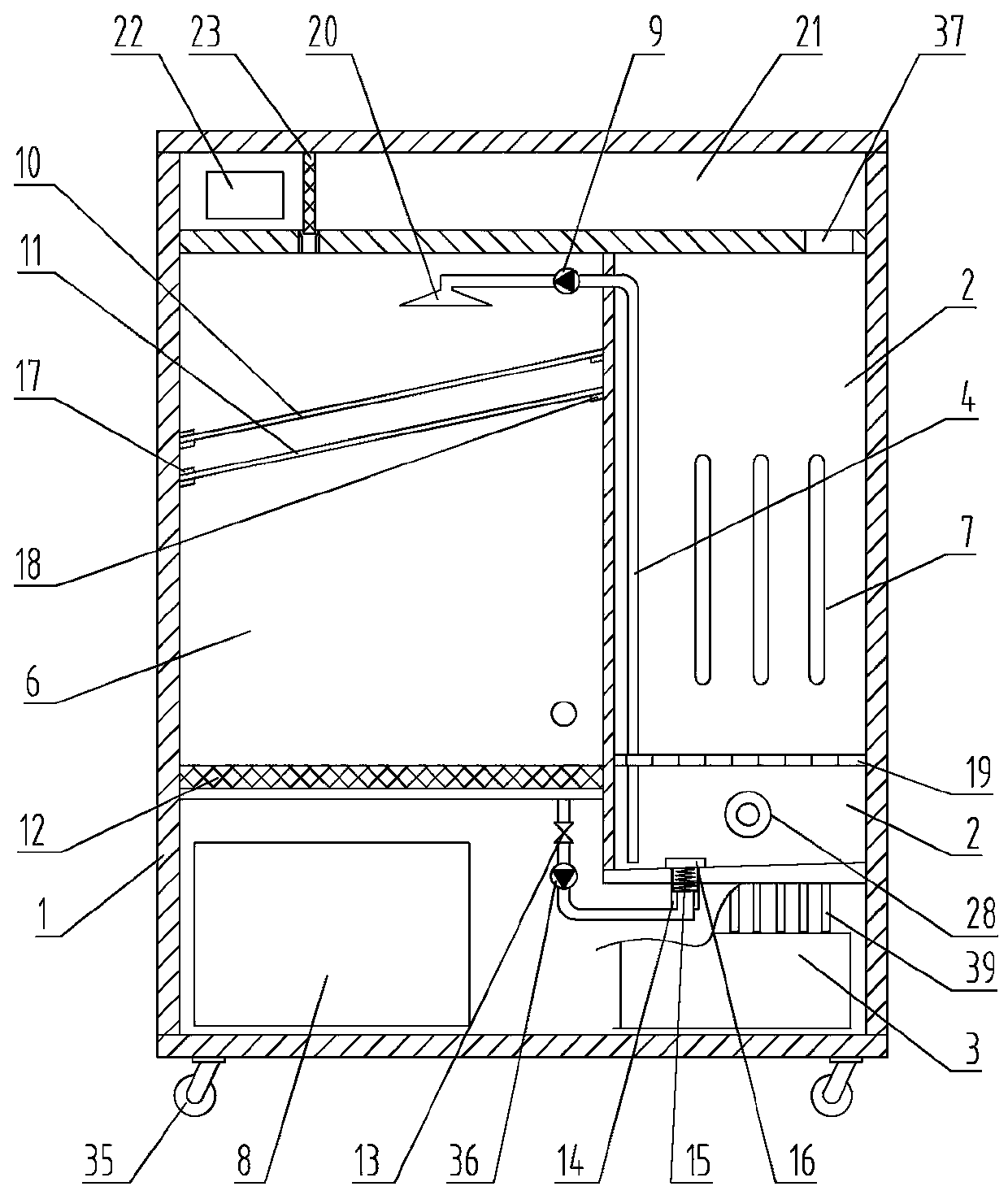 Equipment accessory cleaning device for photovoltaic power plant