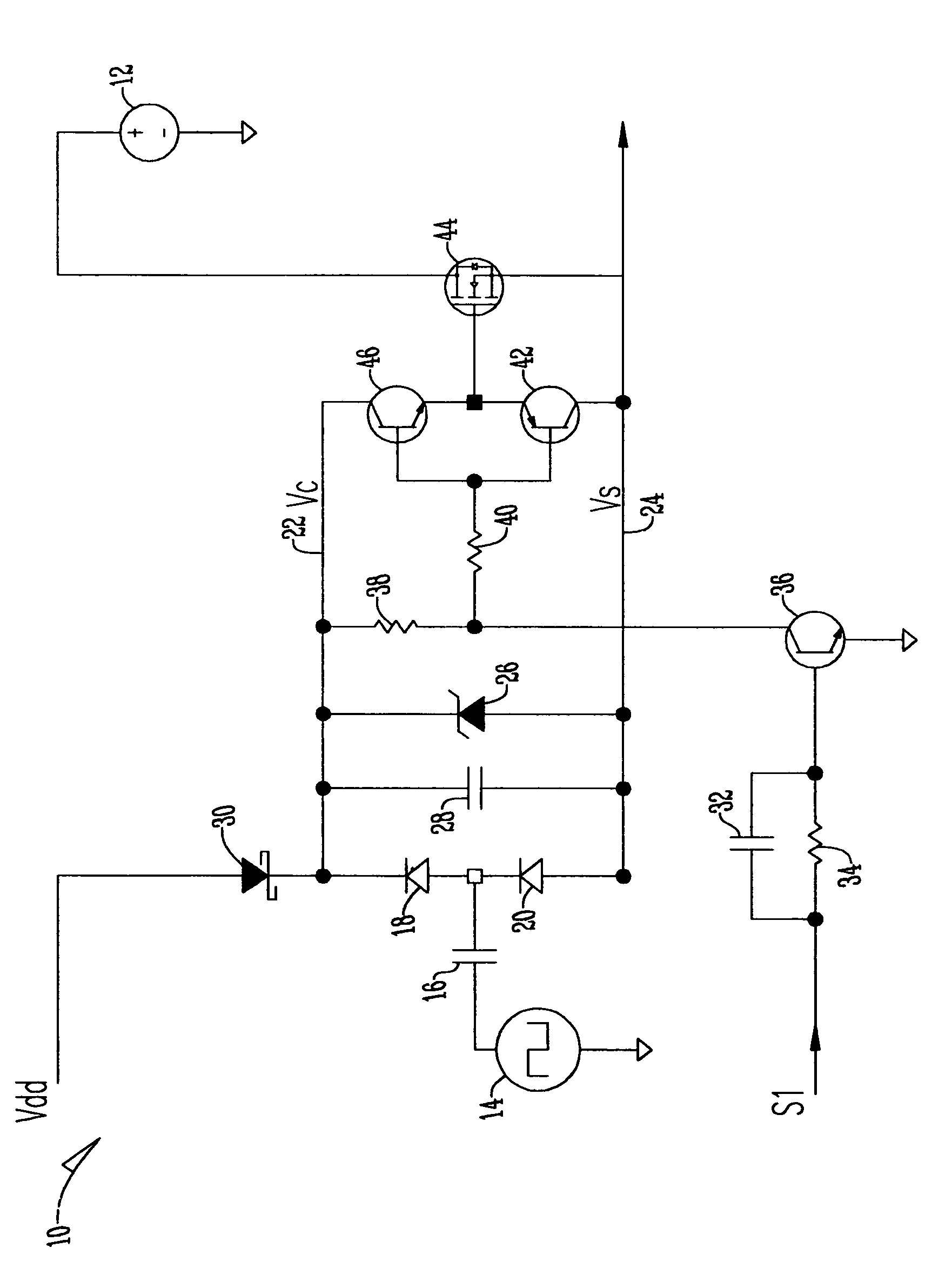 High side NFET gate driving circuit