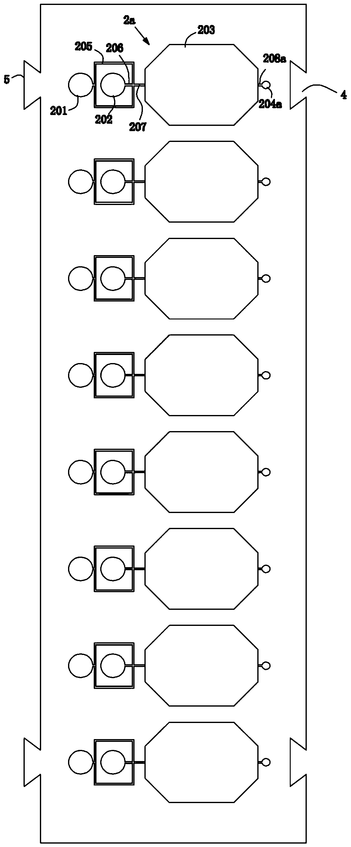 Multi-channel droplet detection chip for nucleic acid detection