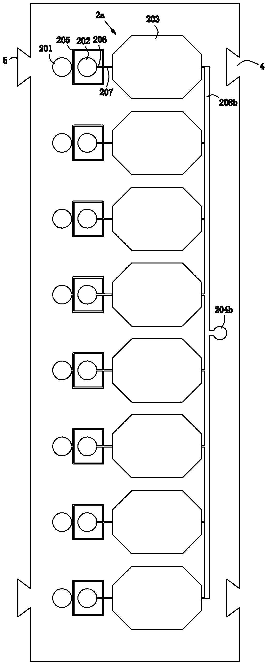 Multi-channel droplet detection chip for nucleic acid detection