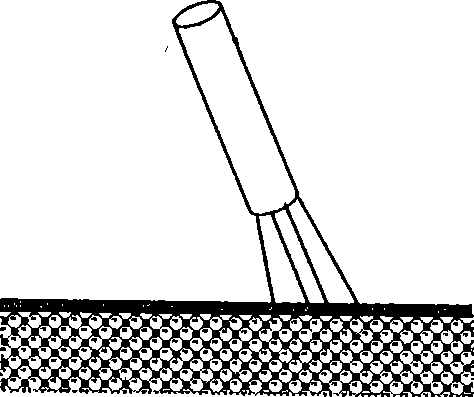 Vibration welding method for foamed aluminium scraper