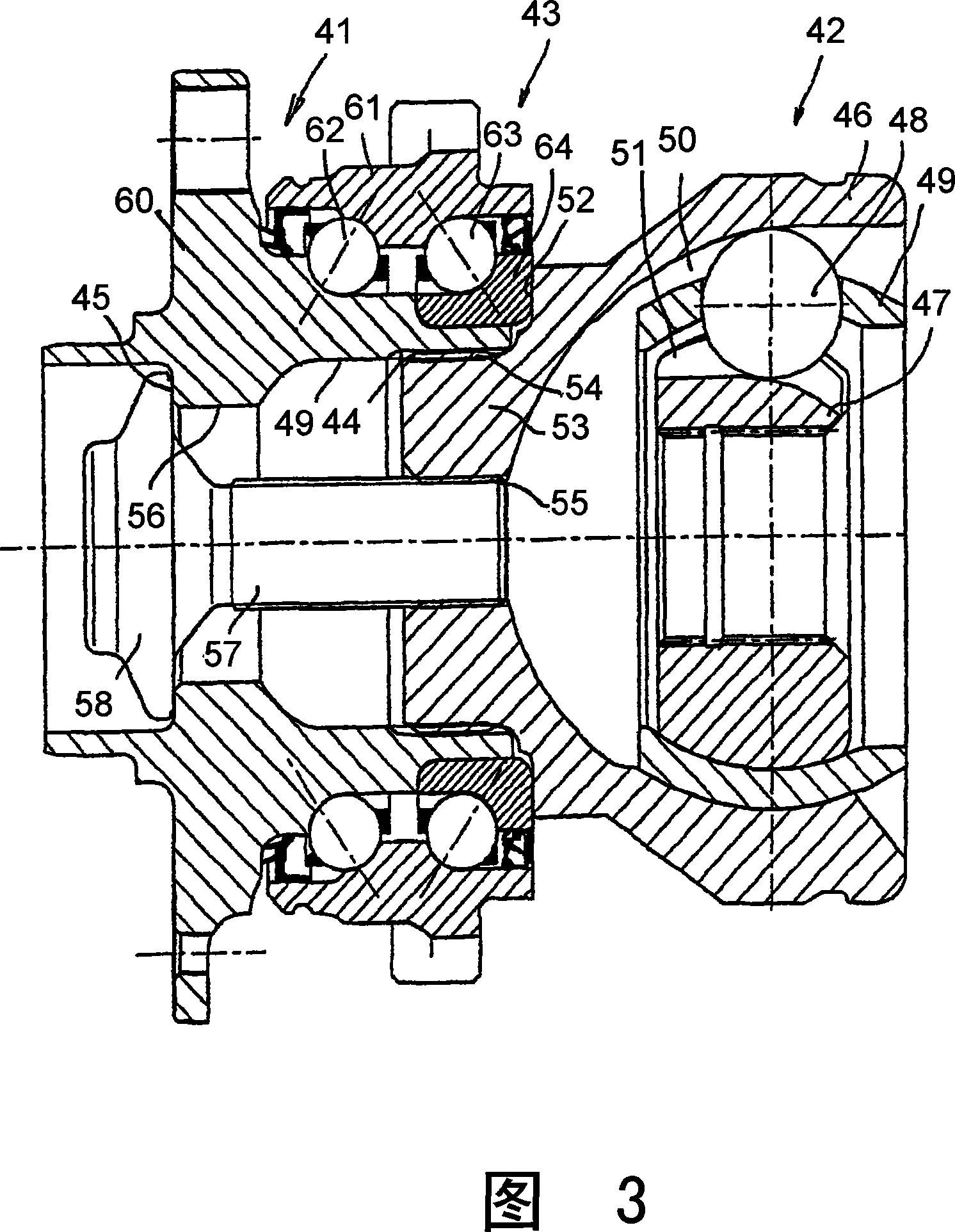 External joint part of a synchronous rotating joint for a wheel hub unit