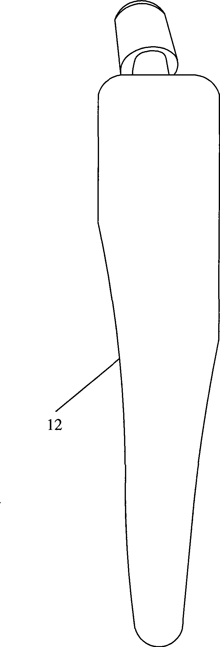 Artificial femur handle and artificial full hip-joint replacement prosthesis