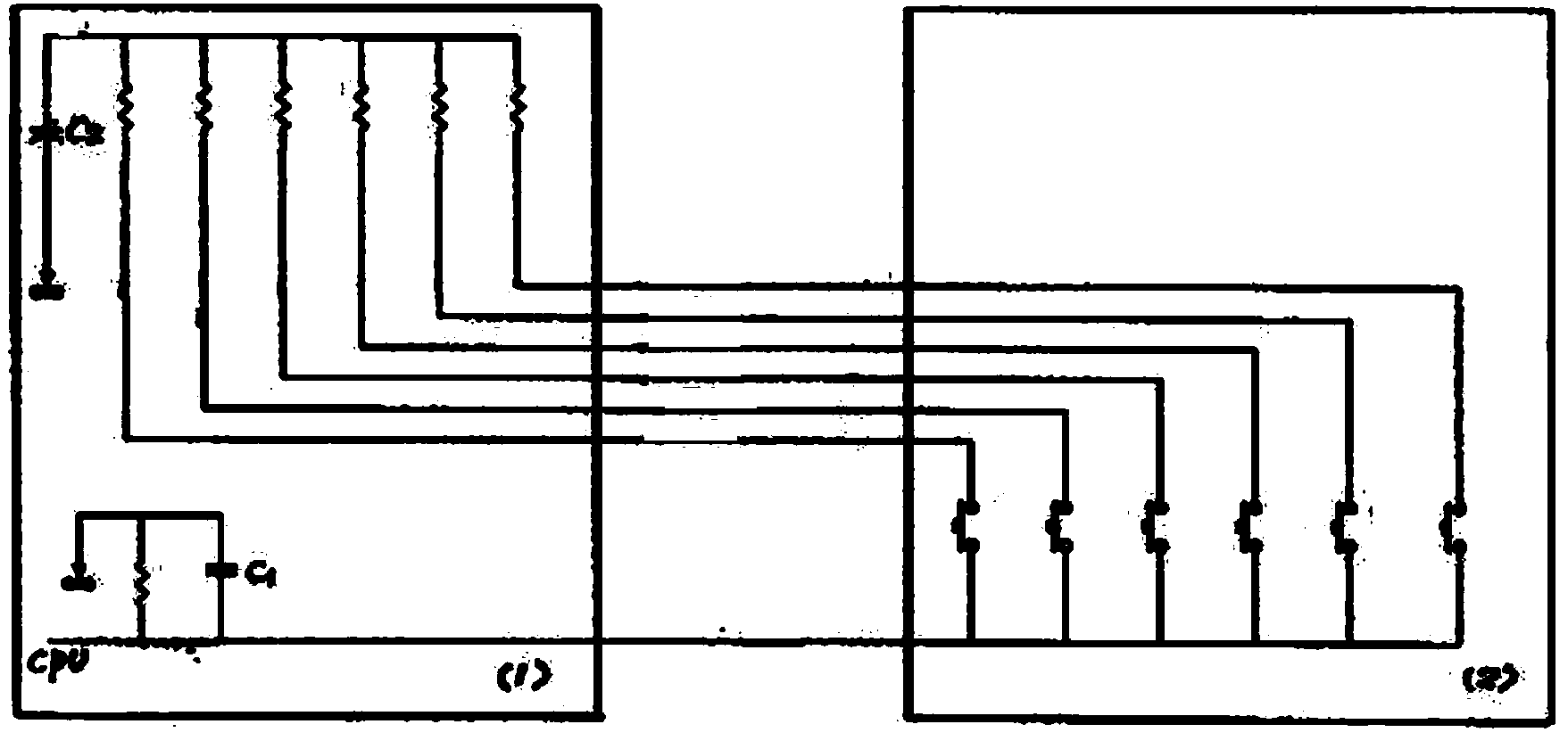 ADC port simulation multi-IO-port key input device, television-system and method