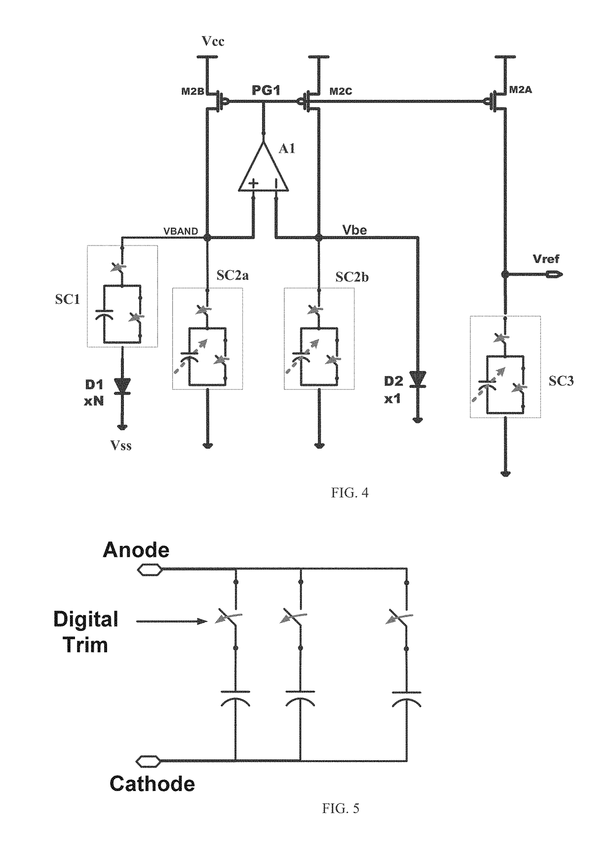 Switch capacitor in bandgap voltage reference (BGREF)