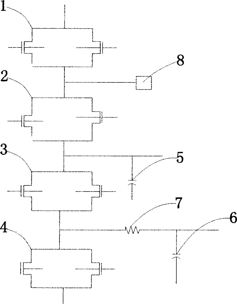 Capacitive touch key identification device with self-calibration function