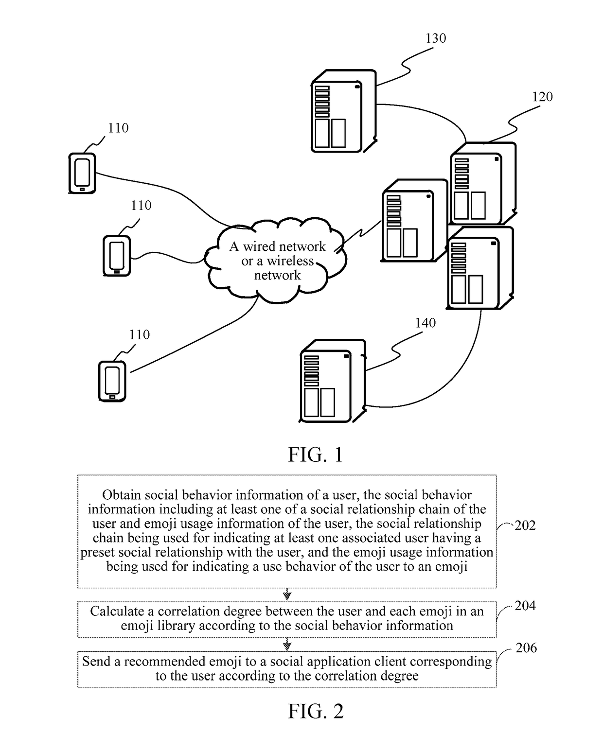 Emoji recommendation method and apparatus