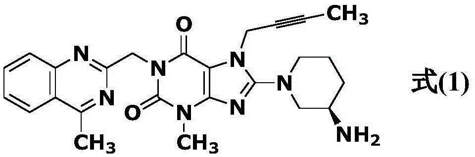 Simple preparation method of high-purity linagliptin