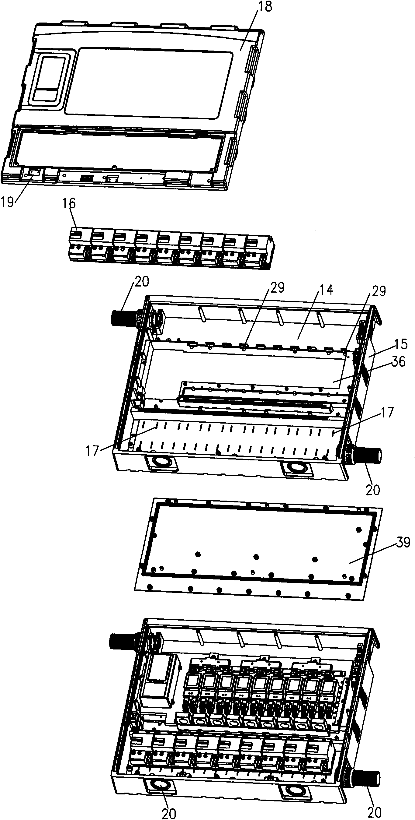 Electric energy metering assembly structure