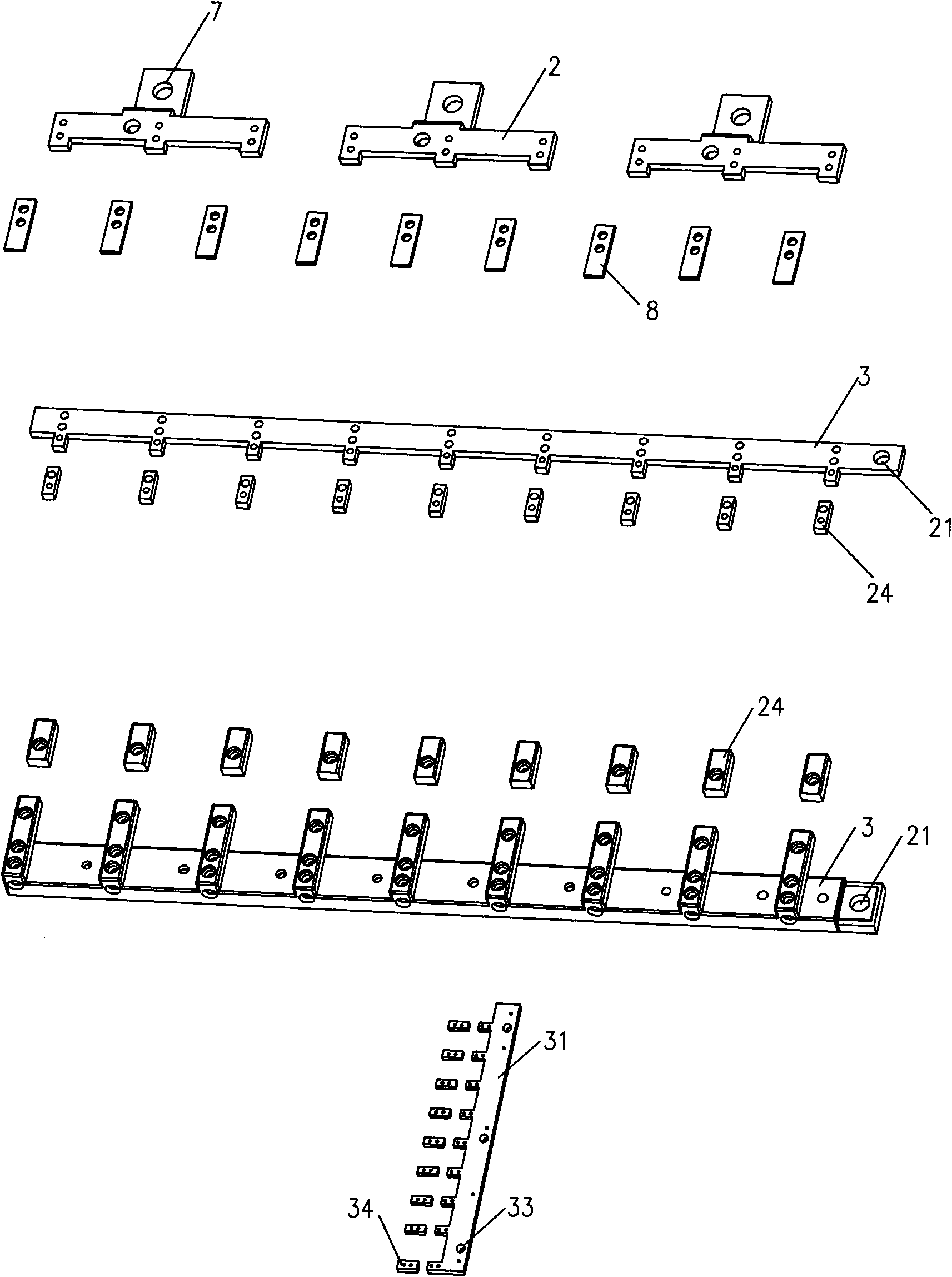 Electric energy metering assembly structure