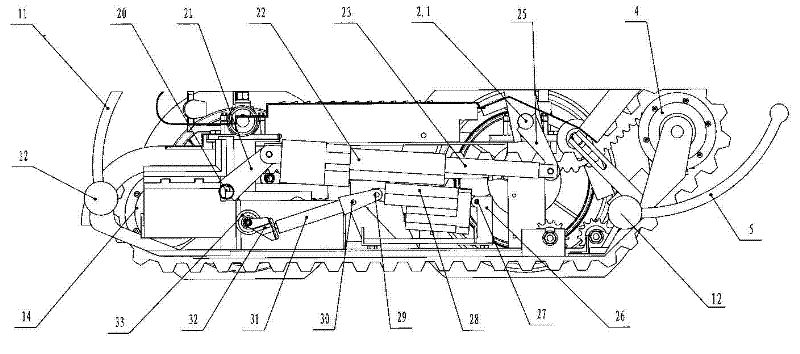 Self-control wheel-track automatic-switching stair-climbing machine