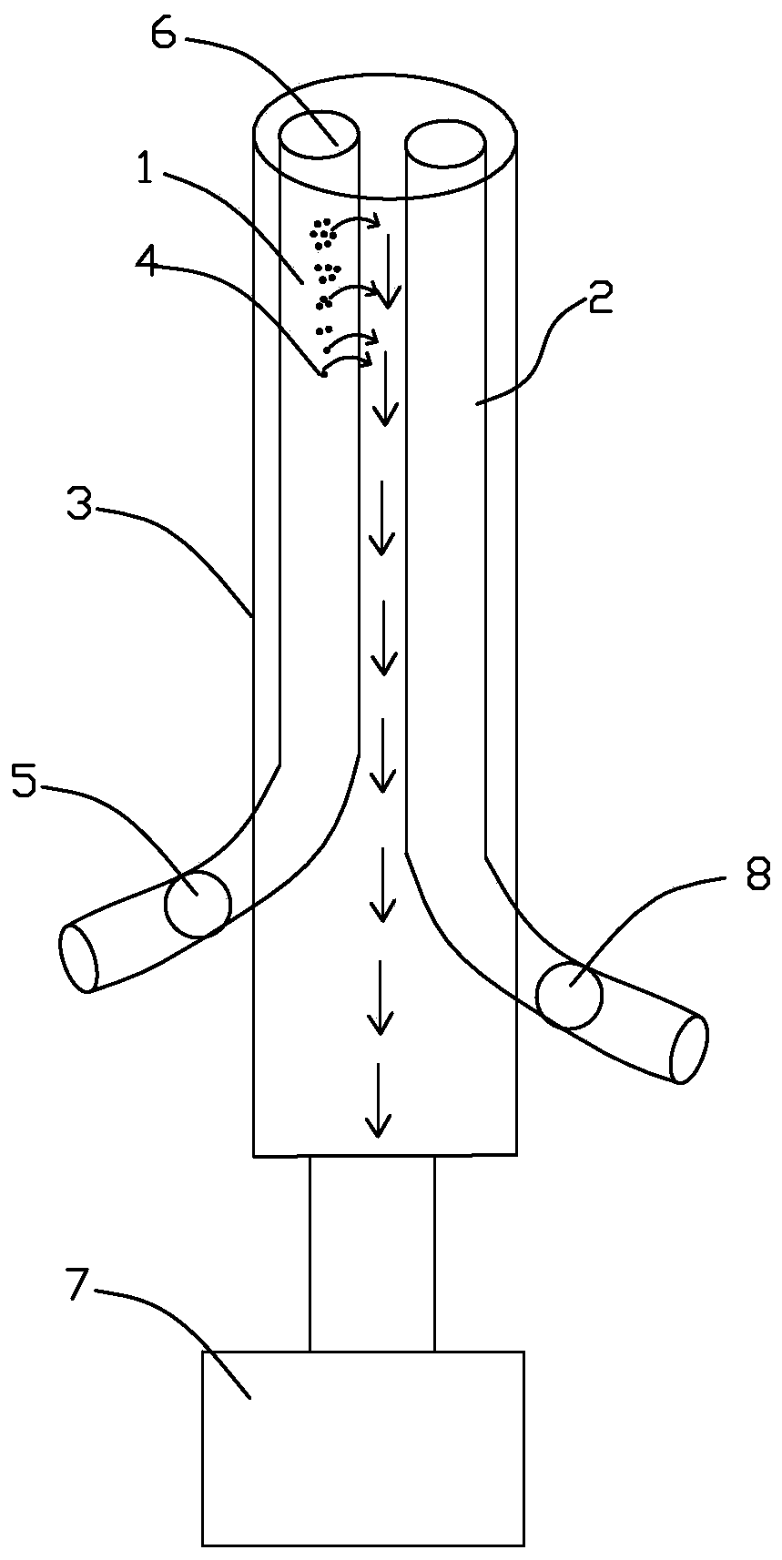 Anti-blocking negative-pressure flushing drainage device