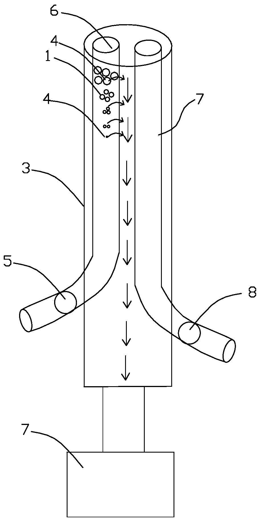 Anti-blocking negative-pressure flushing drainage device