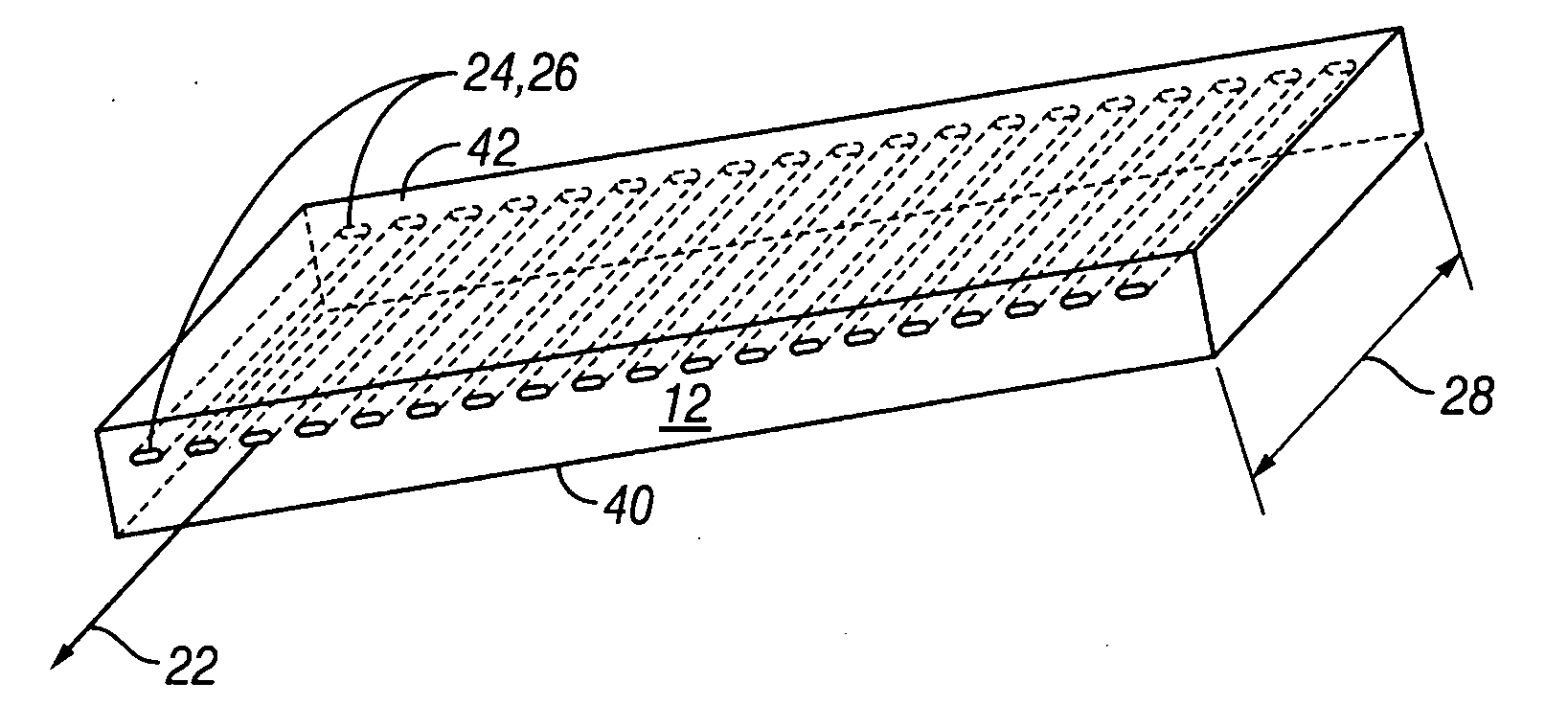 Laser diode arrays with reduced heat induced strain and stress