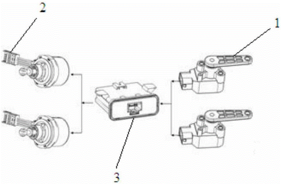 Automatic horizontal dimming system for automotive headlamps and dimming method