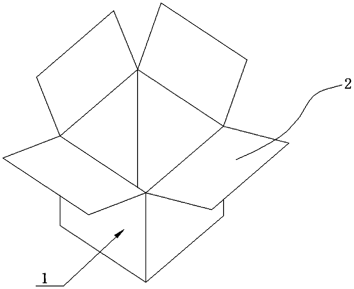 Corrugated paper box with high compressive strength and preparation process thereof