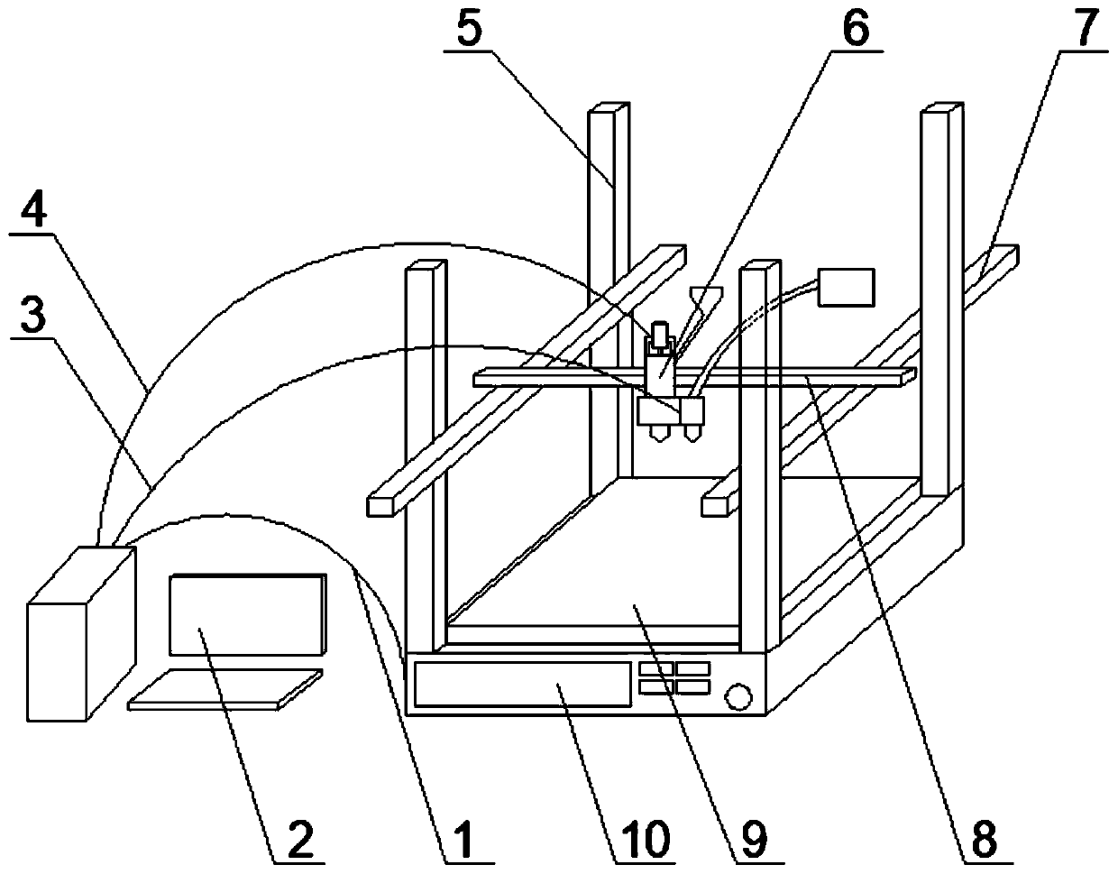 Melt-solid dual-phase 3D printer