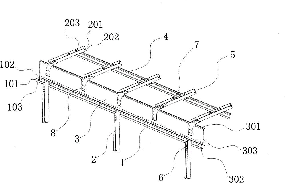 Car frame connecting structure