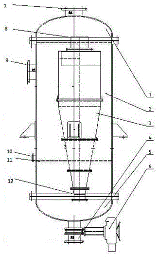 A device for removing solid impurities in civil aviation jet fuel